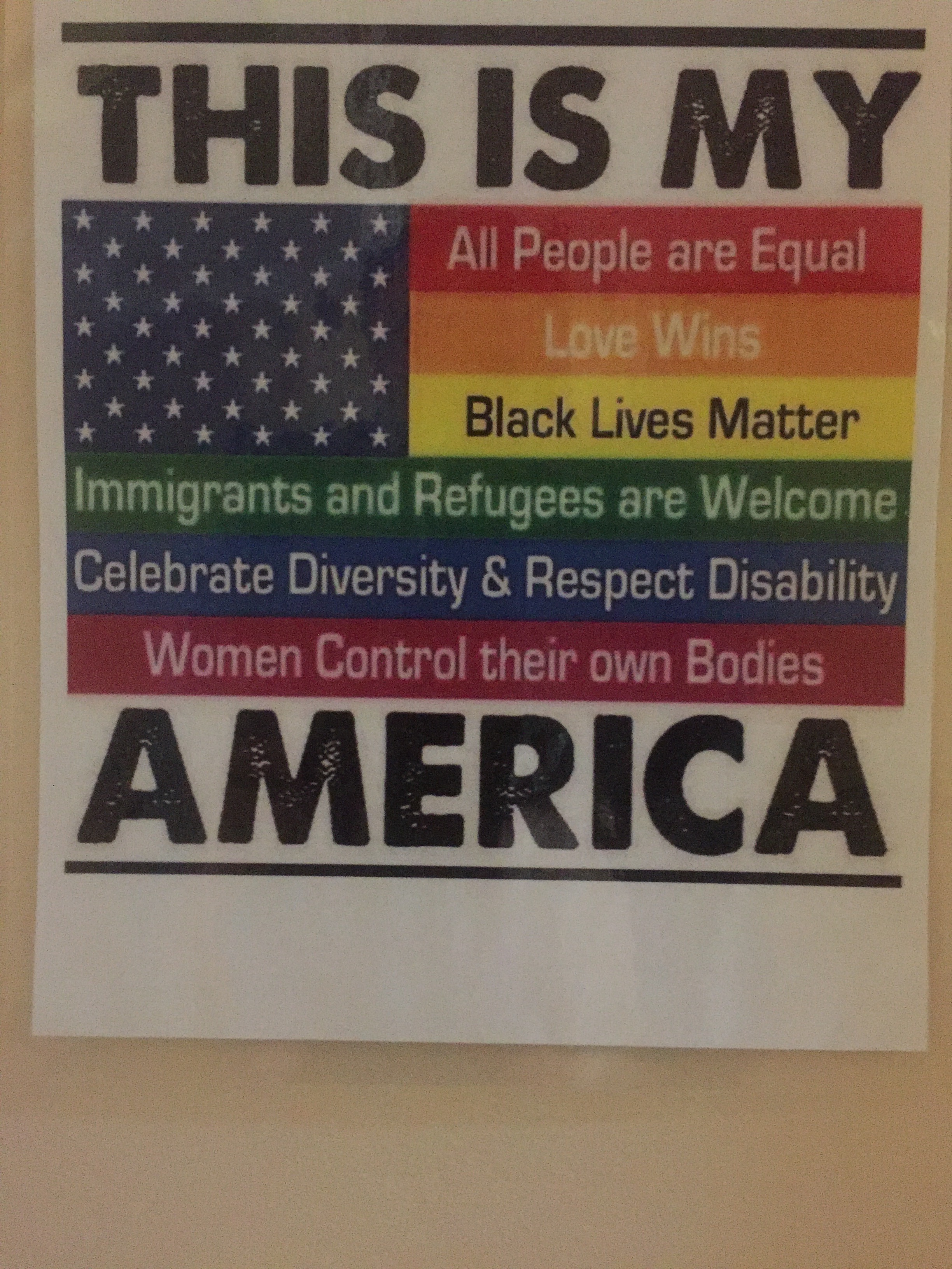 Poster on wall in Adams Hall